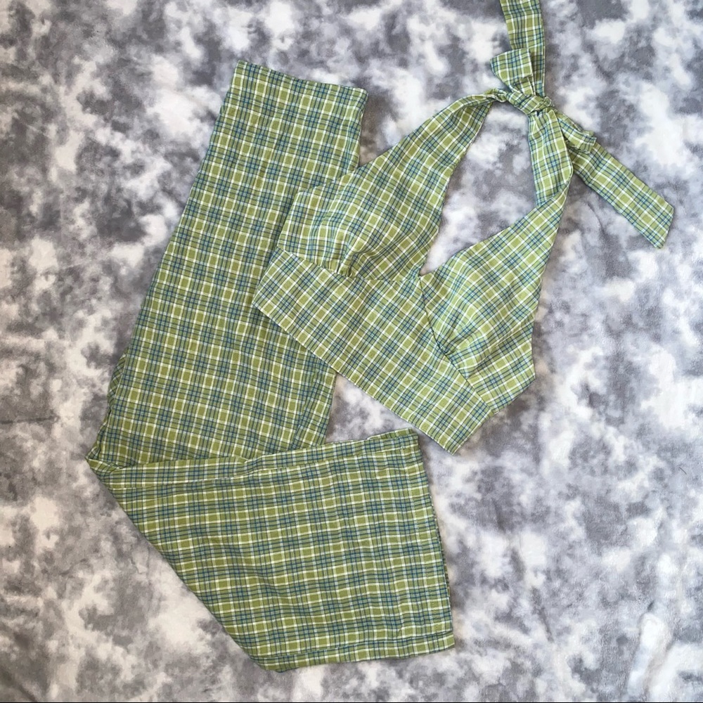 Green Plaid Summer Set